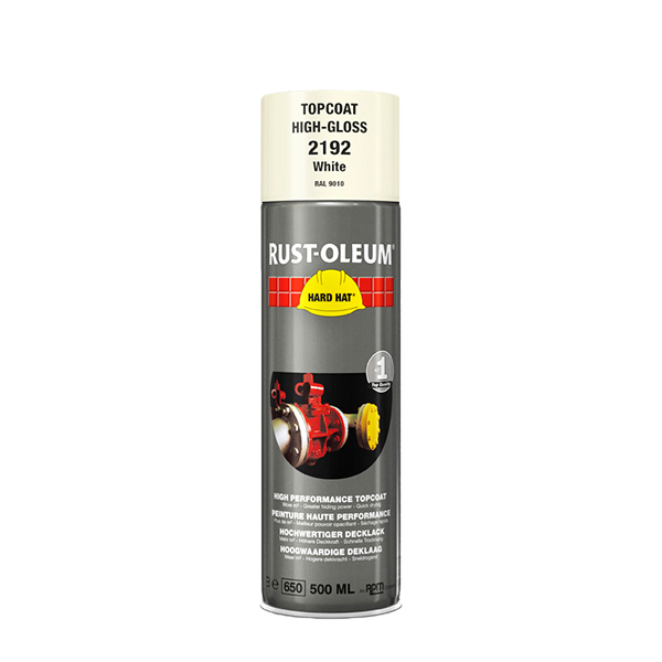 RUST-OLEUM Hard Hat 2100 Topmaling spray 500 ml 2 Lakspray2192-Hvid-Blank-Hard-Hat