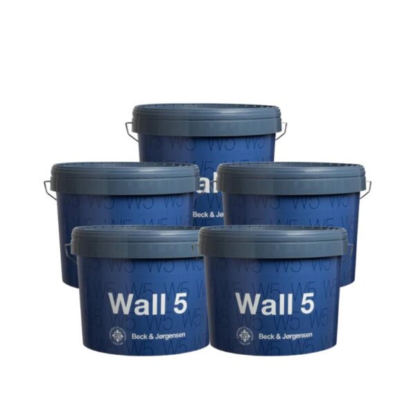 B&J 5 plast vægmaling 5 x 9 Liter (Storkøb)